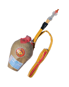 2.5" FINALE CHAIN - 4 TITANIUM SALUTE W/ LARGE RISING RED TAIL, 4 TITANIUM SALUTE W/ LARGE RISING WHITE TAIL, 4 TITANIUM SALUTE W/ LARGE RISING BLUE TAIL 10/12 